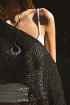 SOLENA Crystal Sequin Crochet Cape