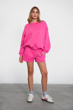 Momo Plush Fleece Casual High Waist Shorts