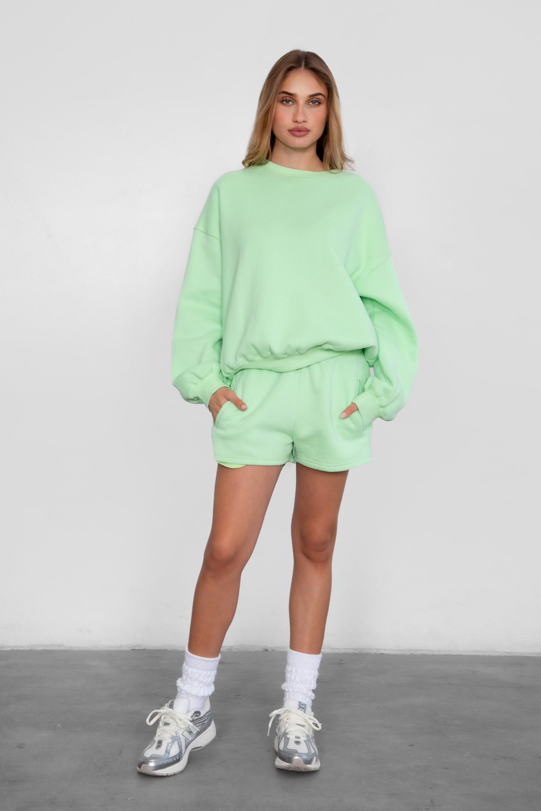 Momo Plush Fleece Casual High Waist Shorts