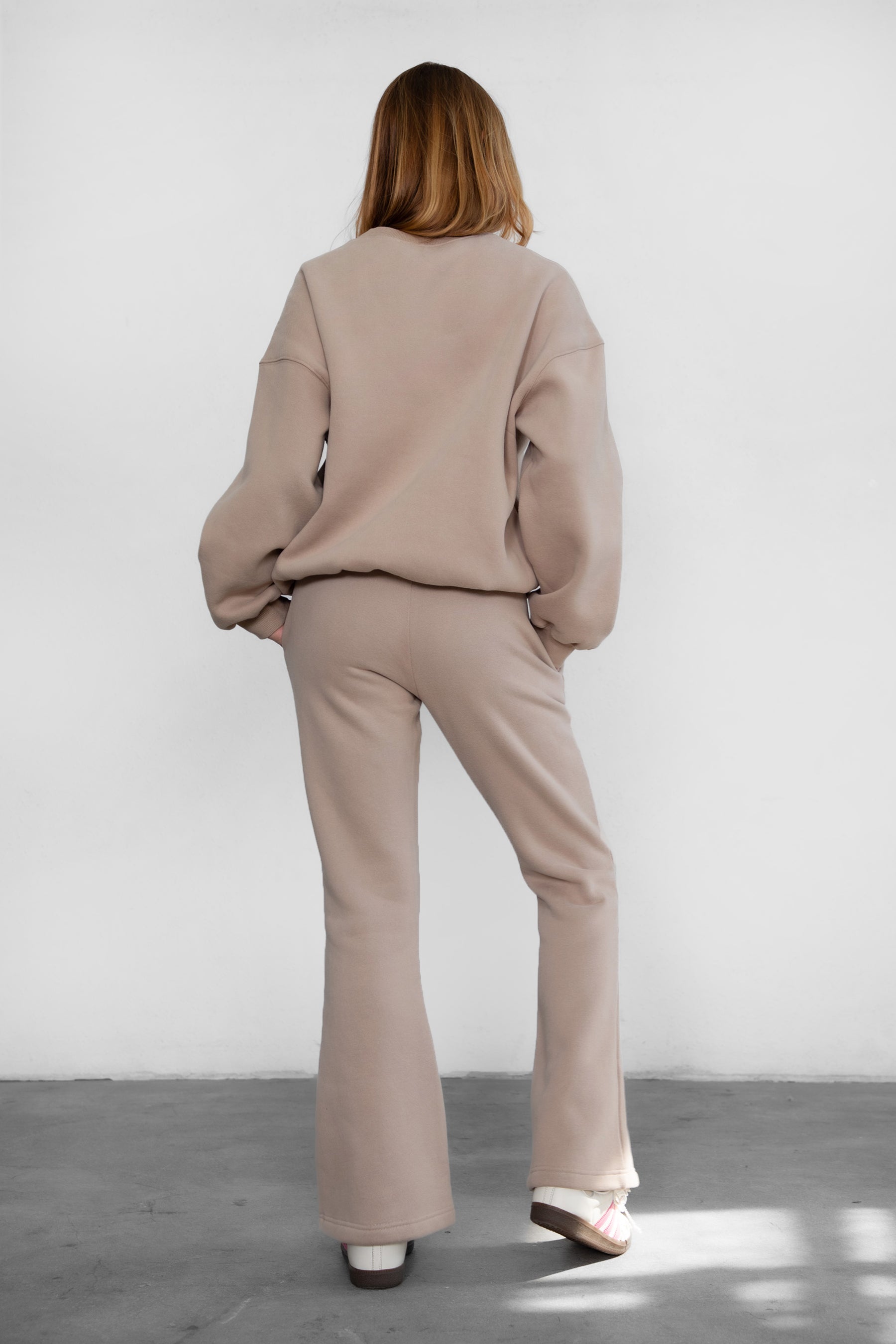 Jiya Plush Fleece Flare Sweat Pants