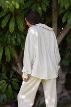 WALES Classic Oversized Linen Blend Shirt