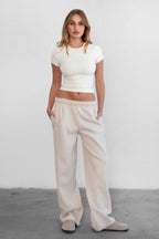 ARIET Brushed Poly Short Sleeve Top