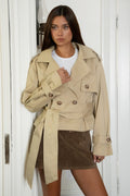 MARAIS Oversized Cropped Trench Jacket