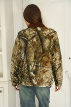 LAUREL Oversized Corduroy Collar Camo Jacket