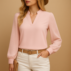 Women's Flowy V-Neck Top for Chic Everyday Wear