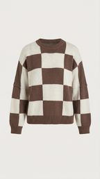 Emma Checkered Knit Sweater