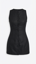 Patricia Sleeveless Button-Up Mini Dress