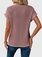 Isa™ | Chic Crew Neck Blouse for Any Occasion
