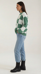 Emma Checkered Knit Sweater