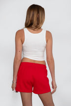 Sunni Plush Fleece Piping Detail Shorts