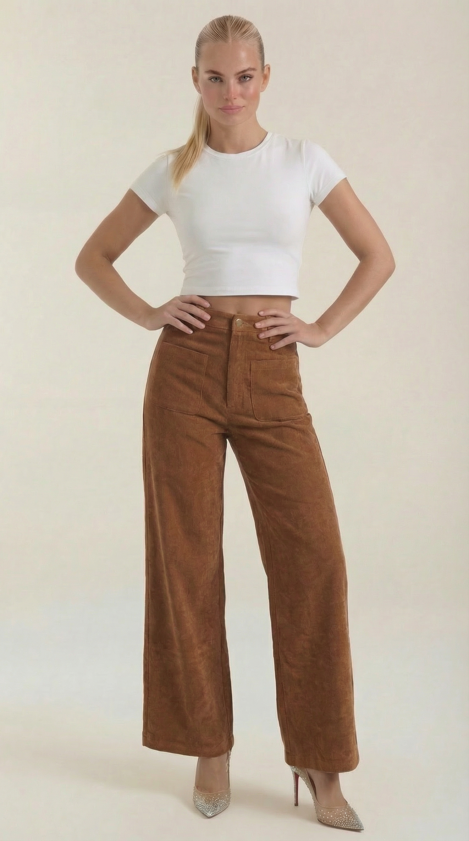 Allison Wide Leg Corduroy Pants