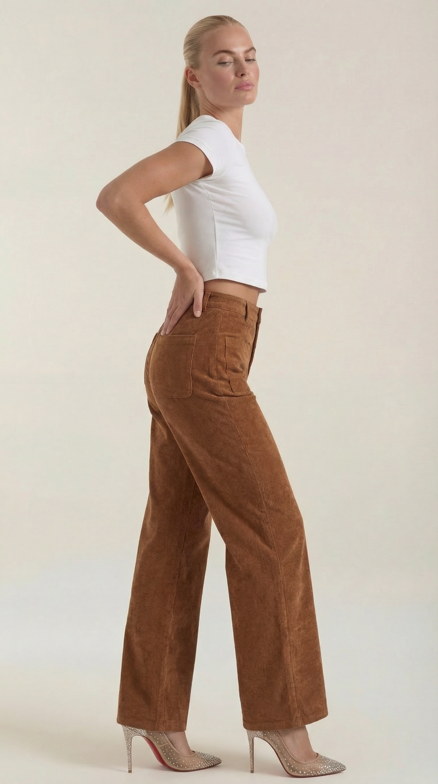 Allison Wide Leg Corduroy Pants