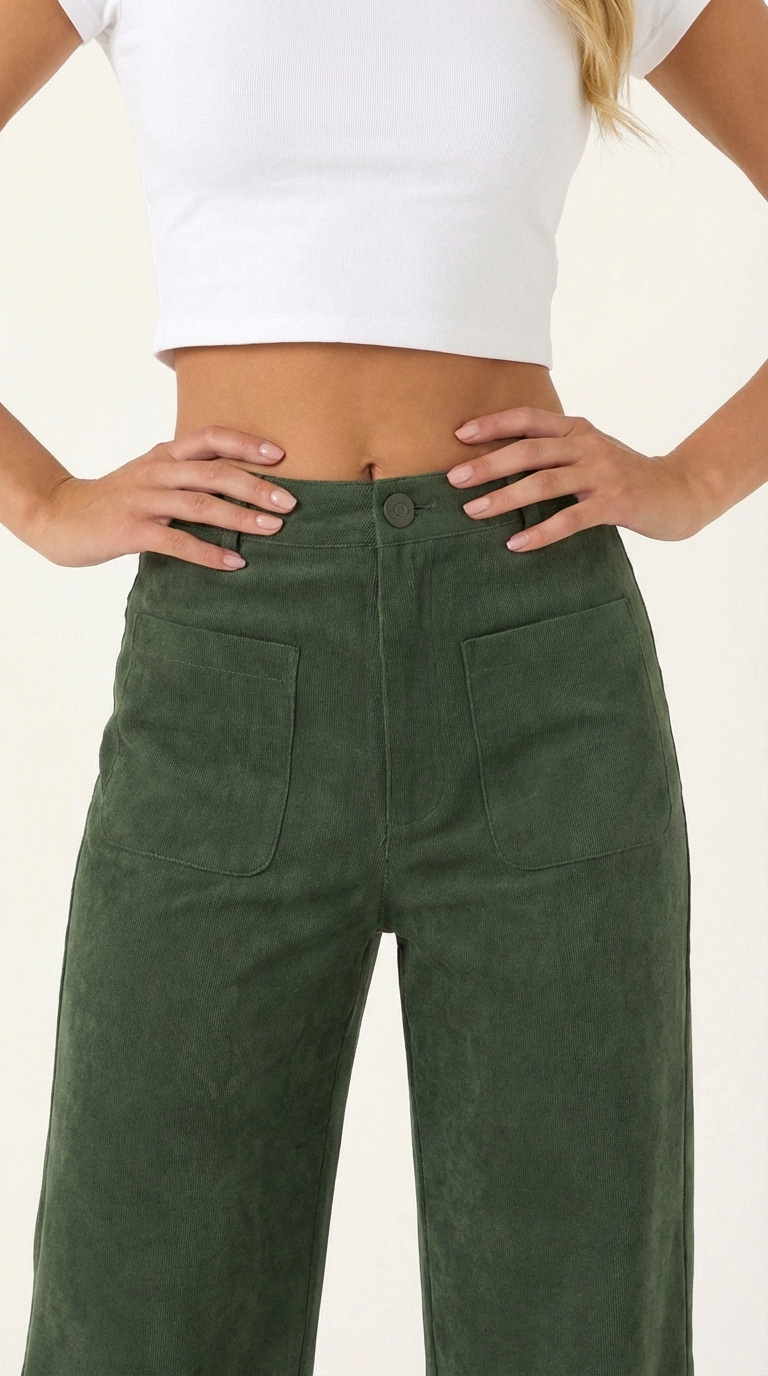 Allison Wide Leg Corduroy Pants