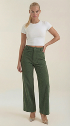 Allison Wide Leg Corduroy Pants