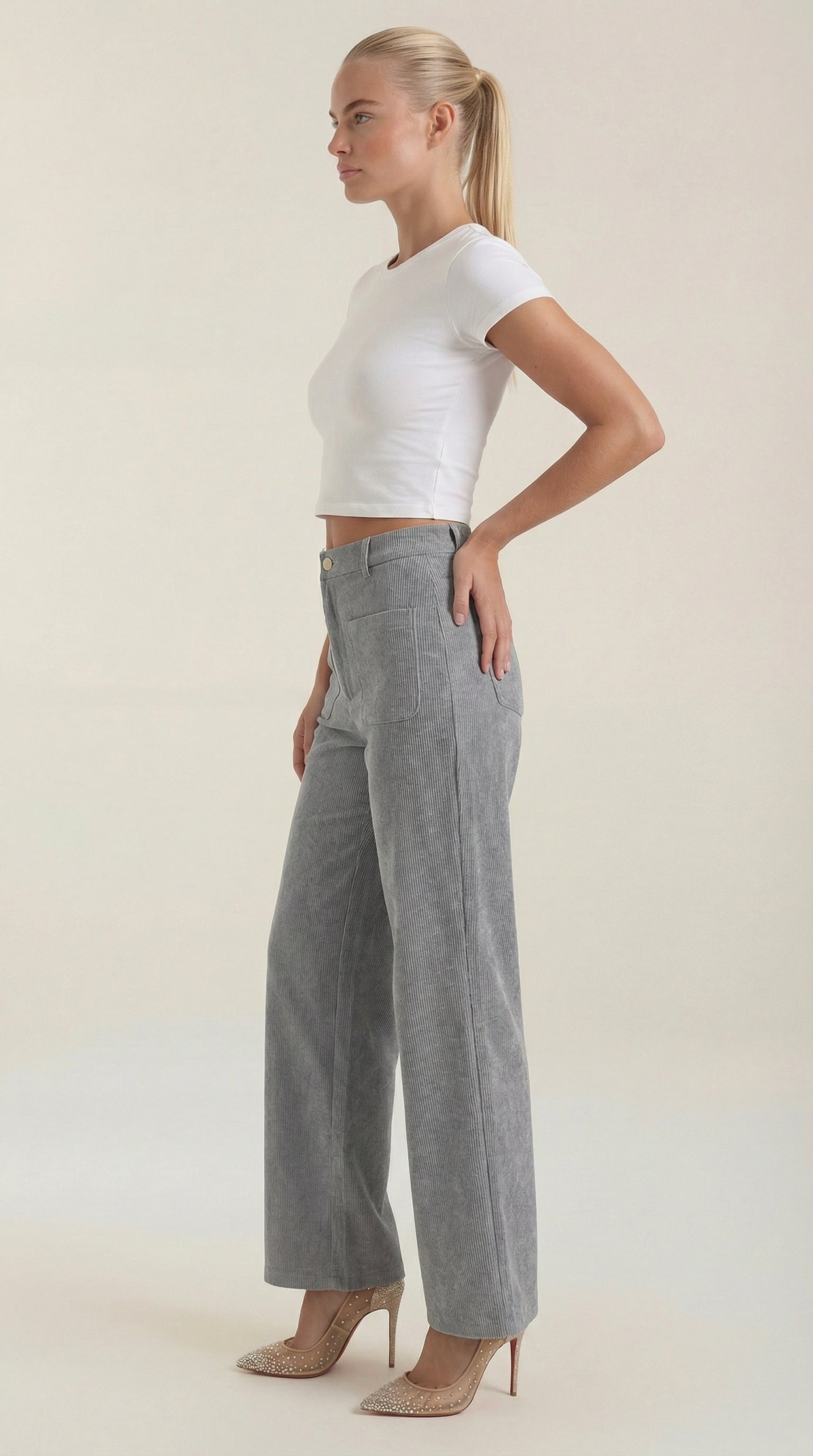 Allison Wide Leg Corduroy Pants