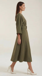 Ana Belted Waist Maxi Dress