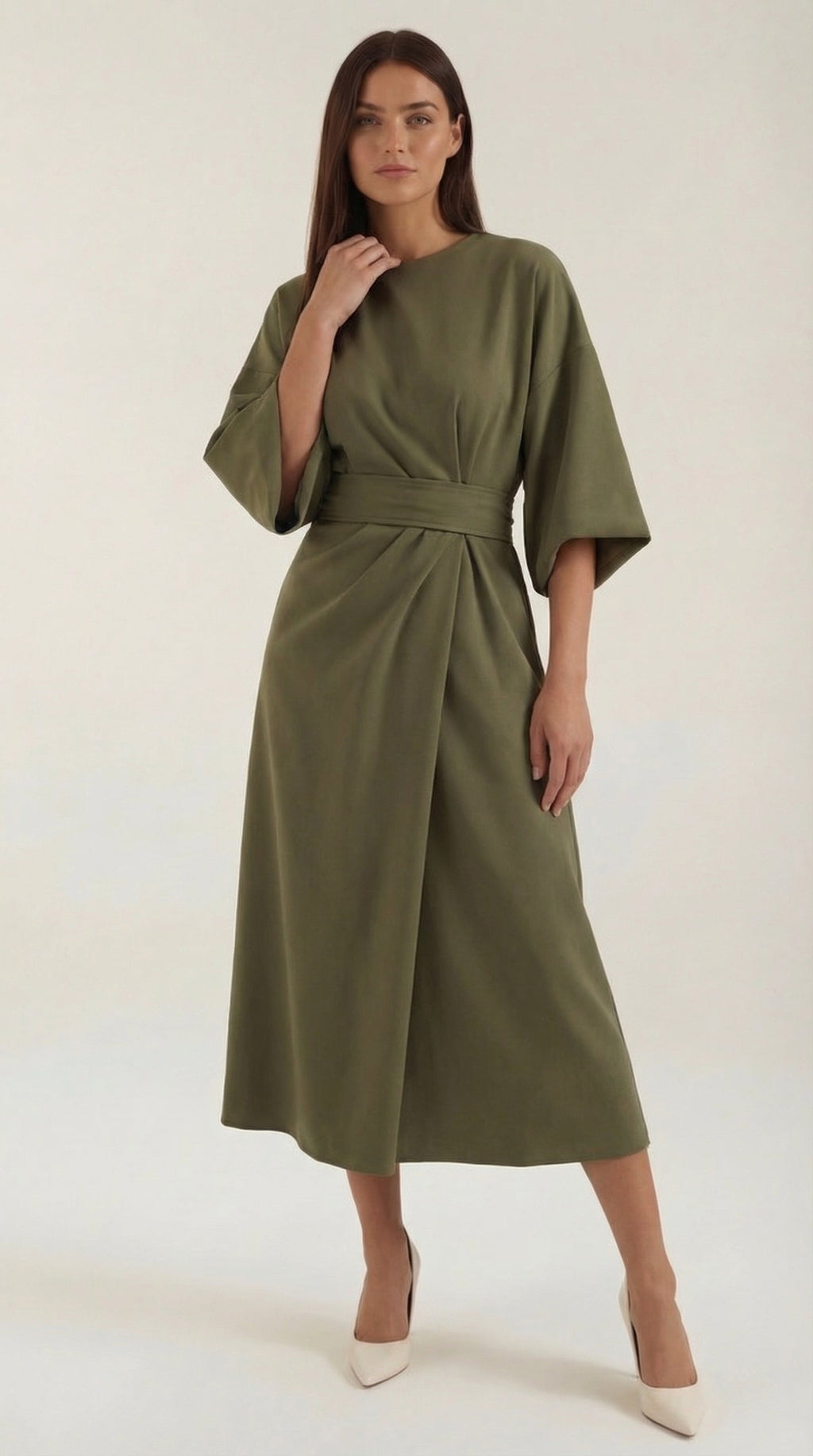 Ana Belted Waist Maxi Dress