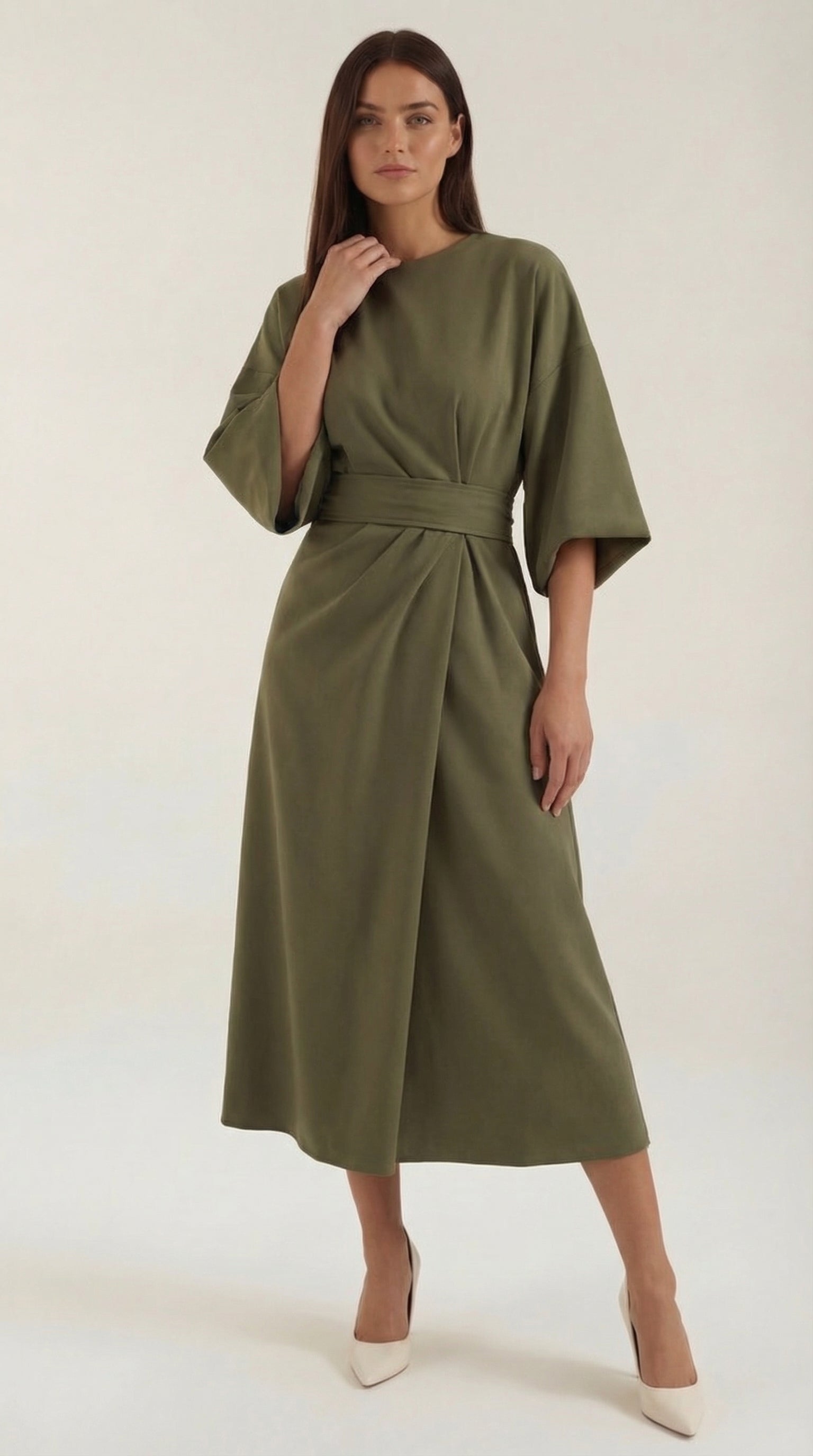 Ana Belted Waist Maxi Dress