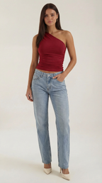 Briony Sleeveless One Shoulder Top