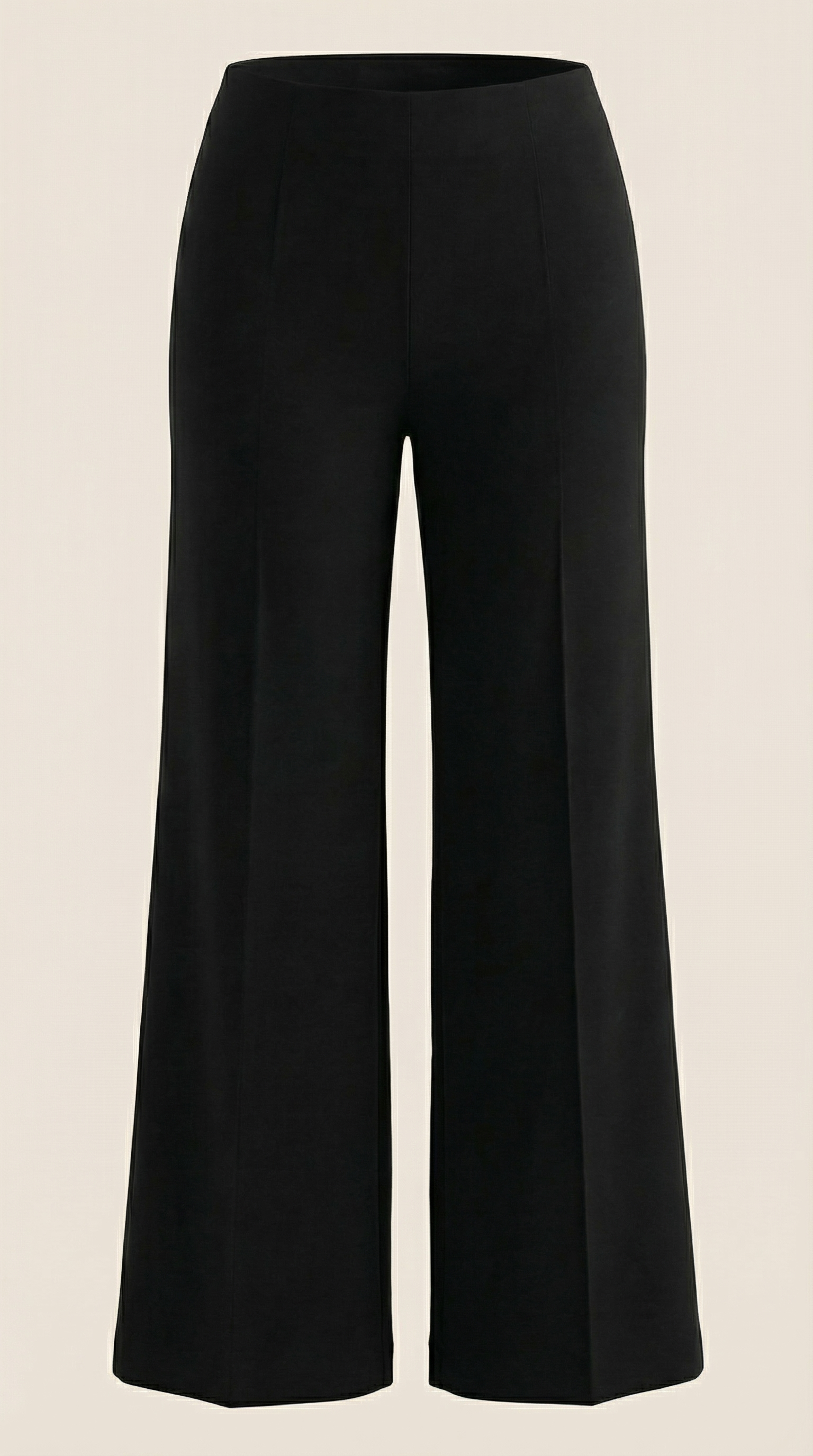 Brooke White Mid Waist Baggy Trousers