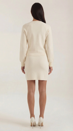 Carrie Buttoned Cardigan and Skirt Set