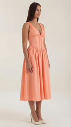 Cassiopeia Midi Plunge Dress