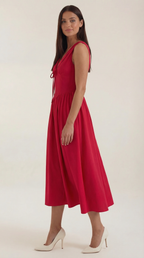 Cassiopeia Midi Plunge Dress