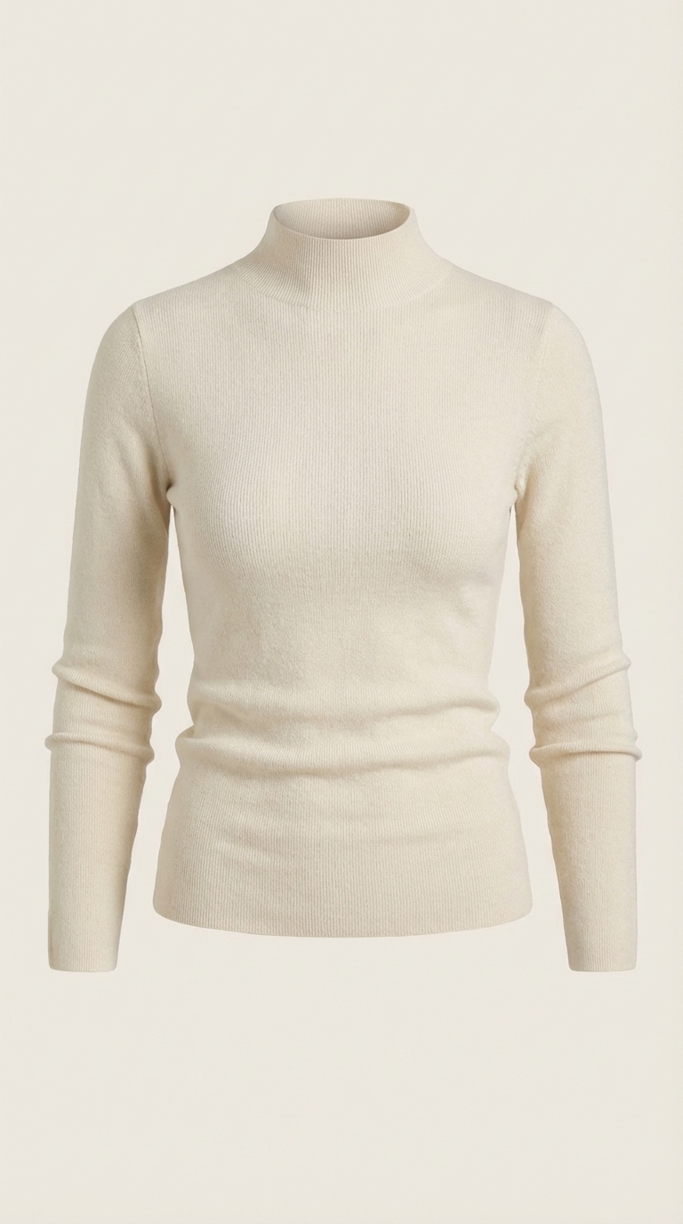 Constance Cotton Mock Neck Top