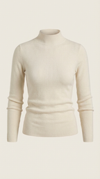 Constance Cotton Mock Neck Top