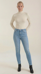 Constance Cotton Mock Neck Top