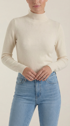 Constance Cotton Mock Neck Top