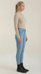Constance Cotton Mock Neck Top