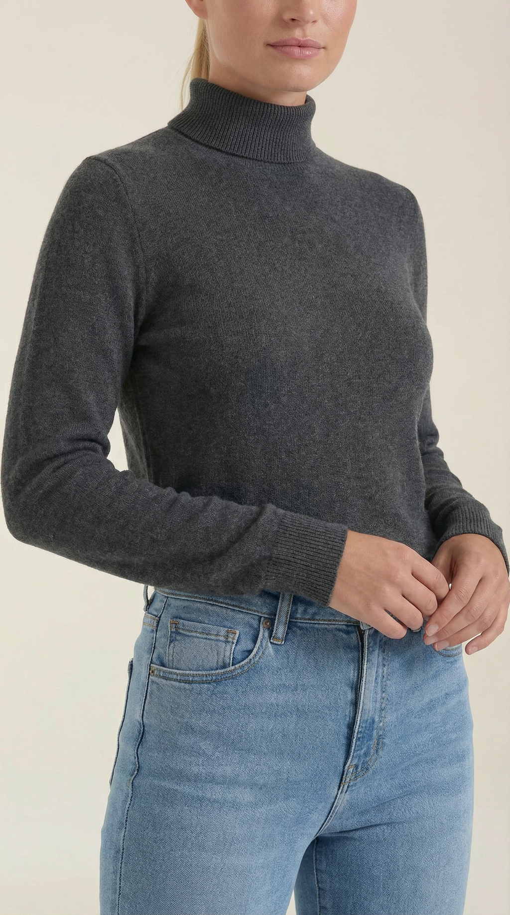 Constance Cotton Mock Neck Top