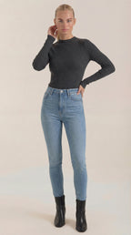 Constance Cotton Mock Neck Top