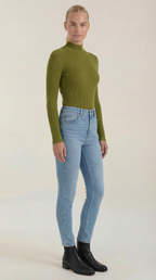 Constance Cotton Mock Neck Top