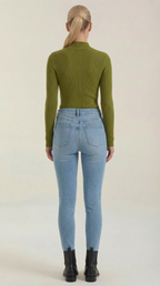 Constance Cotton Mock Neck Top