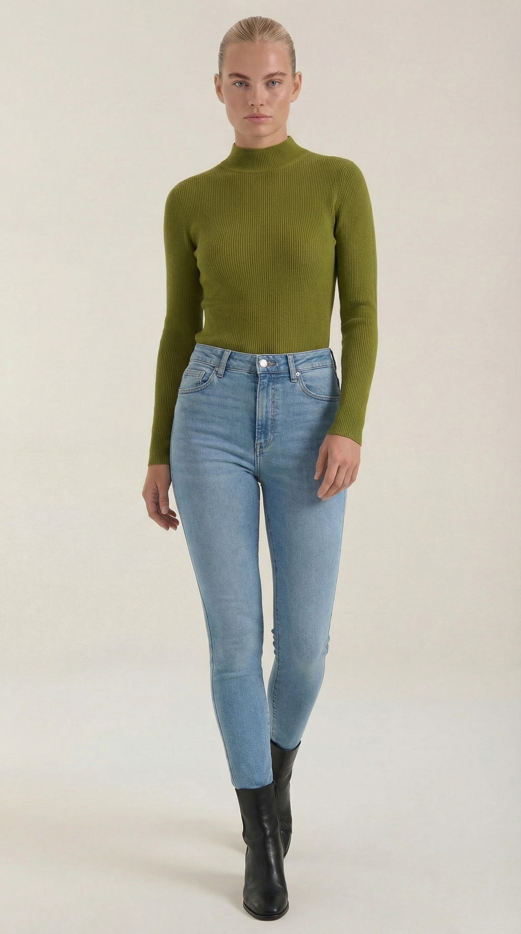Constance Cotton Mock Neck Top
