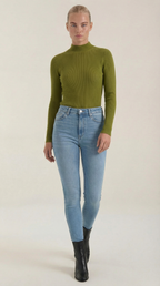 Constance Cotton Mock Neck Top
