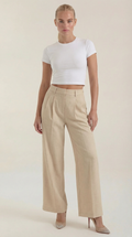Courtney Pleated High-Rise Wide Leg Pants