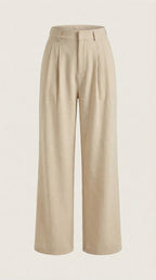 Courtney Pleated High-Rise Wide Leg Pants