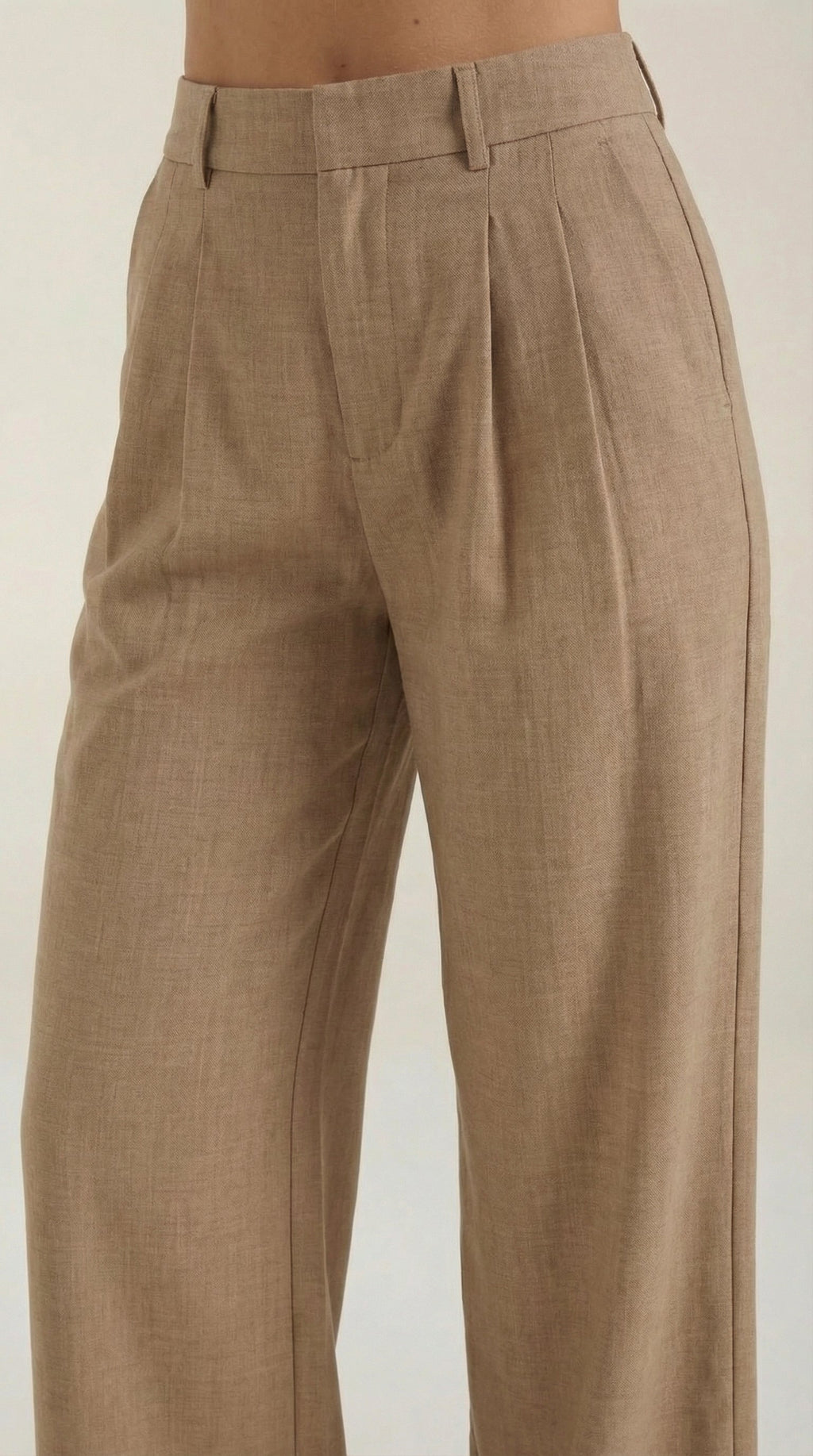 Courtney Pleated High-Rise Wide Leg Pants