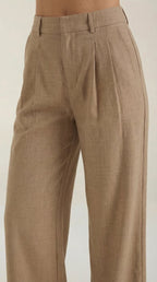 Courtney Pleated High-Rise Wide Leg Pants