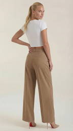 Courtney Pleated High-Rise Wide Leg Pants