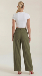 Courtney Pleated High-Rise Wide Leg Pants