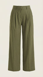 Courtney Pleated High-Rise Wide Leg Pants