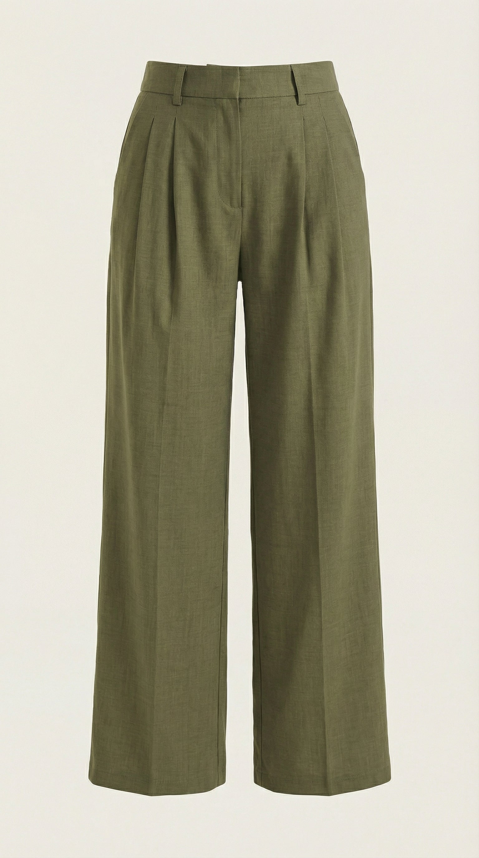Courtney Pleated High-Rise Wide Leg Pants