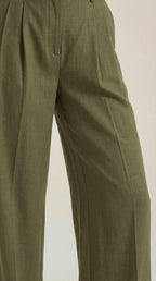 Courtney Pleated High-Rise Wide Leg Pants