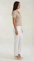 Edith Striped Polo Top