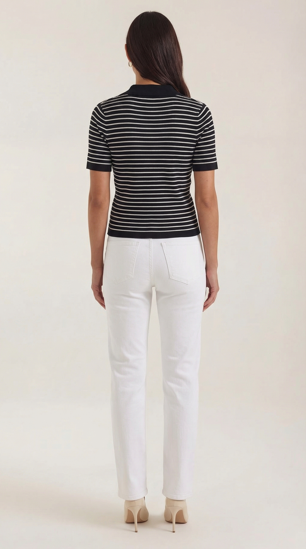 Edith Striped Polo Top
