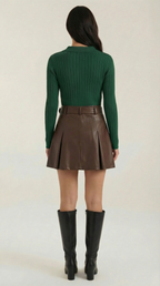 Elaine Ribbed Knit Sweater Top